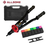 ALLSOME BT-607 Kit di strumenti per rivetti Strumento di impostazione Rivnut Setter per dadi DadoSert Pistole per rivetti a mano Mandrini M3 M4 M5 M6 M8 M10 M12 HT2778