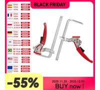 Allsome Morsetto da tavolo a cricchetto da 2 pezzi, morsetto a sgancio rapido per sistema MFT e binario di guida, morsetto per barra