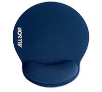 ALLSOP 30206 - Tappetino per mouse in memory foam con poggiapolsi integrato, ergonomico, antistress (blu)