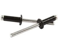 Allstar ALL18128 Rivetto a Testa Piccola con mandrino in Alluminio, da 1/4" a 3/8", Nero, Confezione da 250