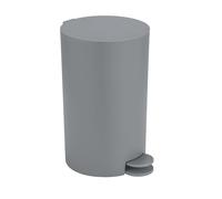 Allstar Cestino per cosmetici Mod. Vara, 3 l Cestino a pedale per bagno con pedale, secchio interno estraibile con manico, cestino conico in plastica per bagno o bagno degli ospiti, grigio opaco