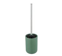 Allstar Porta scopino WC Olinda, forma conica, porta scopino con finitura opaca, realizzato in ceramica, con scopino per WC in nero, dimensioni (L x P x A): Ø 9,5 x 40 cm, verde