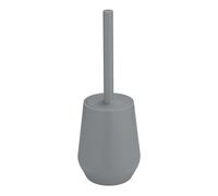 Allstar Set WC Mod Vara indipendente, scopino chiuso con testina intercambiabile Ø 6,5 cm, forma conica, scopino di design in plastica per bagno e bagno degli ospiti, grigio opaco