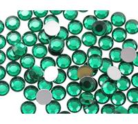 Allstarco 1000PCS 4.5-5mm SS20 Green Emerald .MD Acrylic Flat Back Rhinestones for Jewelry Making And Face Painting Card Making Embelishments Plastic Crafts Gems