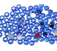 Allstarco 1000PCS 5mm SS21 Blue Sapphire .PH Acrylic Flat Back Rhinestones for Jewelry Making And Face Painting Card Making Embelishments Plastic Crafts Gems
