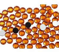 Allstarco 1000PCS 5mm SS21 Orange Hyacinth .HC Acrylic Flat Back Rhinestones for Jewelry Making And Face Painting Card Making Embelishments Plastic Crafts Gems