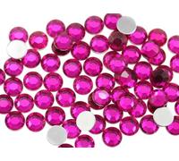 Allstarco 1000PCS 5mm SS21 Pink Fuchsia .MAR09 Acrylic Flat Back Rhinestones for Jewelry Making And Face Painting Card Making Embelishments Plastic Crafts Gems