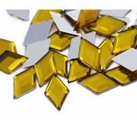 Allstarco 11 x 18 mm strass acrilici con retro piatto strass in plastica per la creazione di gioielli costumi gioielli Cosplay abbellimenti - 35 pezzi (topazio oro H107)