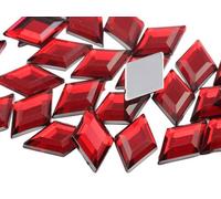 Allstarco 18 x 11 MM Rosso Rubino H103 Piatto Posteriore Diamante Acrilico Gemme PRO Grade - 35 Pezzi