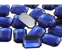 Allstarco 18 x 13 MM blu royal JG33 piatto di gemme acrilico ottagonale per artigianato - 30 pezzi
