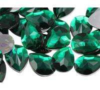 Allstarco 18 x 13 MM Verde Smeraldo H106 Piatto di Pietre preziose a Goccia, Alta qualità PRO Grade - 30 Pezzi