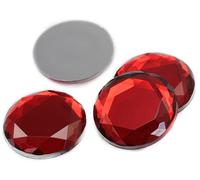 Allstarco 30 mm Rosso Rubino H103 Piatto Grande in Acrilico di Strass, Senza Piombo PRO Grade - 6 Pezzi