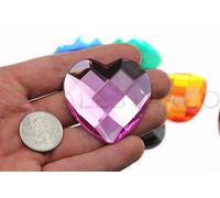 Allstarco 50 mm rosa H112 enorme autoadesive gioielli a forma di cuore - 1 pezzo