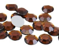Allstarco 500PCS 11mm SS48 Brown Smokey Topaz H113 Acrylic Flat Back Rhinestones for Jewelry Making And Face Painting Card Making Embelishments Plastic Gems