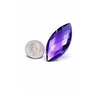 Allstarco 62x30mm Purple Violet H132 Large Flat Back Navette Acrylic Rhinestones Large Cosplay Gems Marquise Embelishments DIY Crafts - 2 Pieces