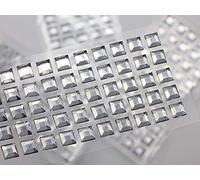 Allstarco Strass quadrati autoadesivi in plastica acrilica da 8 mm, gioielli per il corpo per biglietti e inviti fai da te, 5 fogli, 250 pezzi
