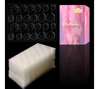 Allstarry 1200pcs (50 Sheets) Adhesive Tabs Ultrathin Waterproof Breathable Double-Sided Jelly Nail Sticker Super Sticky False Nail Glue Sticker Transparent Flexible for Manicure