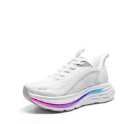 ALLSWIFIT Scarpe da passeggio da donna, senza maniche, con cuscino antiscivolo, comode, per allenamento, palestra, sport, atletica, alla moda, bianco, 40 EU