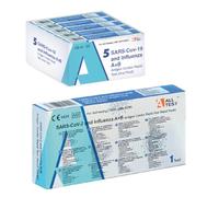 ALLTEST 5 Tamponi Rapidi combo Covid 19 + influenza A - B, Kit Rapido Tampone per l'Antigene SARS-COV-2 + influenza - 5 pz