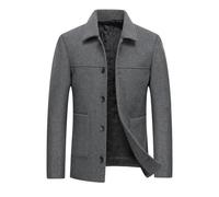 Allthemen Cappotto Invernale da Uomo Cappotto Caldo Cappotto Corto Slim Fit Giacca Invernale da Lavoro per Il Tempo Libero Grigio S