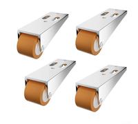 Allthingstore 4 pulegge mobili con ruote in gomma, ruote laterali e doppio montaggio per una maggiore mobilità dei mobili, comprese porte scorrevoli e scatole portaoggetti, confezione da 4