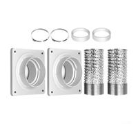 Allthingstore Accessori per tubi di scarico per asciugatrice con connettore telescopico per tubo flessibile con tubo in alluminio a doppio strato per un migliore flusso d'aria ed efficienza termica