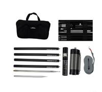 Allthingstore Antenna telescopica a 8 bande, 7 MHz-50 MHz, portatile, con 10 sezioni (kit radio)