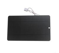 Allthingstore Caricatore solare portatile da 7 W con uscita USB, per campeggio ed escursionismo, 150 x 250 mm, nero, 21% di efficienza del modulo, 0-1200 mA