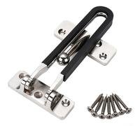 Allthingstore Chiavistello per porta in acciaio inox con fibbia a doppia faccia, in lega di zinco, antifurto per casa, hotel, ufficio e garage di sicurezza (A)