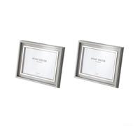 Allthingstore Coppia di cornici per foto progettate per 12 foto da 7 x 17 8 cm, combinando uno stile minimalista con una struttura robusta per un uso duraturo (grigio argento)
