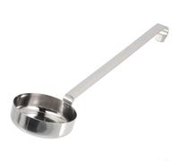 Allthingstore Cucchiaio dosatore per salsa di pizza con fondo piatto in acciaio inox mestolo da cucina strumento di cottura per pizzerie cucina domestica salsa diffusione