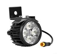 Allthingstore Faro LED a 3 pin per Kukirin per lampada scooter G2 Max | Lampada di sicurezza di alta luminosità, struttura di alluminio leggera dell'ABS, operazione semplice del commutatore