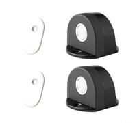 Allthingstore Fermaporta in acciaio inox con forti magneti e doppio metodo di installazione, progettato per limitare la parte posteriore della porta pesante e manutenzione sicura della posizione (nero