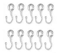 Allthingstore Ganci mobili per tubi in acciaio inox, confezione da 10 pezzi, con finitura cromata, per armadio e bagno, adatti per tubi e pali fino a 32 mm di diametro (25 mm)