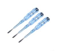 Allthingstore Kit rilevatore di tensione multifunzione da 3 pezzi Set di penne per test elettrici Strumenti per cacciavite piatto portatile per impresa mineraria per auto domestiche 100-500 V