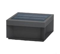 Allthingstore Lampada a colonna a LED solare, 20 cm, per esterni, impermeabile, in acciaio inox, design moderno, lanterna in vetro IP65 per ingresso del patio (20 cm)