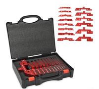 Allthingstore Lega di alluminio Tavola Setup Blocchi Altezza Profondità Angolo Gauge Set con Custodia per la Lavorazione Del Legno Router Bit Regolazione Tabella Saw Blade