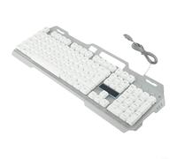 Allthingstore Maggiore durata della tastiera meccanica cablata BAJEAL K45 con funzioni RGB personalizzabili (bianco)