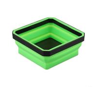 Allthingstore Organizer antiscivolo per viti e elementi di fissaggio, vassoio magnetico pieghevole in silicone per viti da 11,4 cm, ciotola portaoggetti pieghevole per falegnami e idraulici (verde)