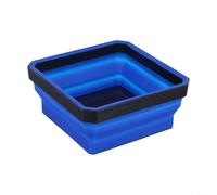 Allthingstore Organizer antiscivolo per viti e elementi di fissaggio, vassoio magnetico pieghevole in silicone per viti da 11,4 cm, ciotola portaoggetti pieghevole per falegnami e idraulici (blu)