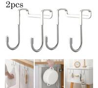 Allthingstore Organizzazione senza sforzo con ganci a forma di S sopra la porta robusta soluzione di archiviazione realizzata in acciaio inossidabile 304