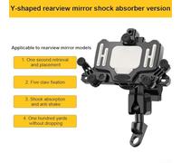 Allthingstore Robusto supporto per telefono per moto con ammortizzatore antivibrante e ampia compatibilità (smorzamento vista posteriore)