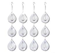 Allthingstore Scacciapensieri riflettente per uccelli per aree esterne tra cui terrazze e giardini, struttura in metallo con forme multiple per migliorare l'estetica dello spazio esterno (goccia