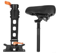 Allthingstore Sedile pieghevole per scooter elettrico Kukirin G2 Pro, con grande cuscino, pieghevole, in lega di alluminio, colore: nero