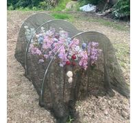 Allthingstore Serra a rete a prova di insetti per piante, copertura in rete a prova di uccelli, con staffa ad arco, protezione da giardino (verde, 600 cm)