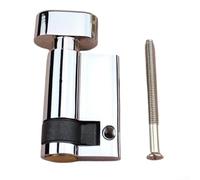 Allthingstore Serratura a cilindro in ottone a apertura singola da 45 mm, con pomello, per porte nascoste, di fuga e divisorie, design resistente all'usura, facile da installare (cromo lucido)