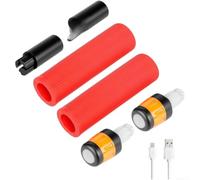 Allthingstore Set di coperture in silicone per scooter Ninebot Max G30/ES, asta di prolunga con luce LED, kit accessori per manubrio in ABS (D)