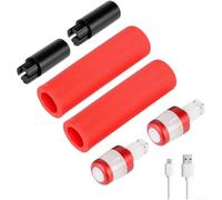 Allthingstore Set di coperture in silicone per scooter Ninebot Max G30/ES, asta di prolunga con luce LED, kit accessori per manubrio in ABS (A)