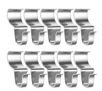 Allthingstore Set di ganci a basso profilo per rivestimenti in vinile in acciaio inossidabile, include 10 ganci resistenti che supportano fino a 5,4 kg ciascuno