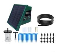 Allthingstore Sistema di irrigazione a goccia automatico del dispositivo di irrigazione della pianta alimentato solare con regolatore dell'ABS del temporizzatore per i fiori del giardino